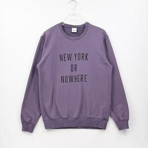 NYON NEW YORK OR NOWHERE Crew Neck Sweatshirt Mens Large Purple Casual Relaxed